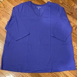 Woman Within Cotton Tunic Purple 26/28 cl